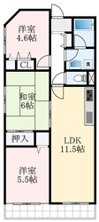 リヴィエールなかよし橋の物件間取画像